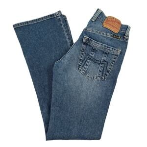 Lucky Brand Dungarees Stone Cruzer Jeans Bootcut Low Rise 28 Y2K Distressed